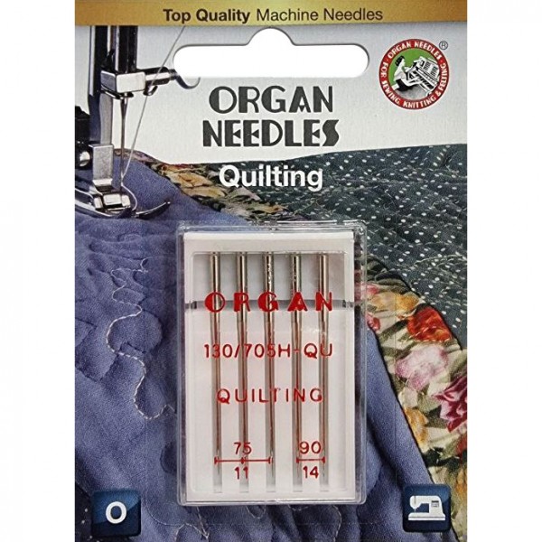 Фото 1: Голки для квілтингу Organ H-QU Quilting №75-90 5 штук