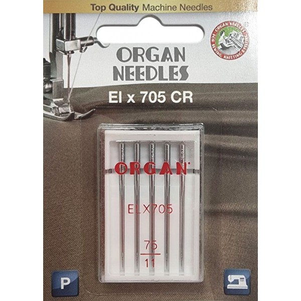 Фото 1: Голки для оверлока Organ ELx705 CR PB №75 5 штук