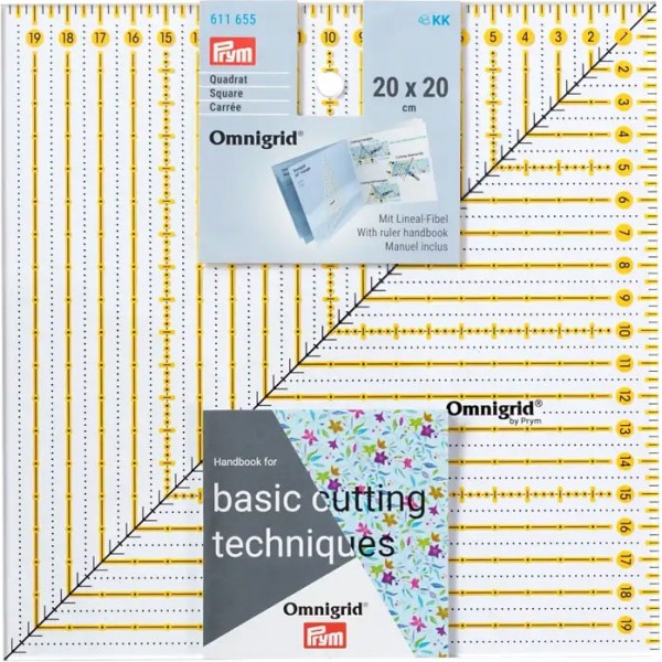 Фото 2: Линейка квадратная Omnigrid 20х20 см Prym 611655