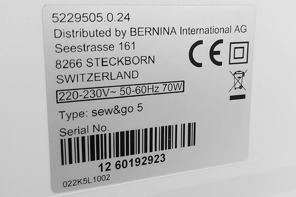 Bernina Bernette Sew&Go 5