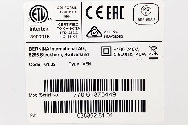 Bernina B 770 QE