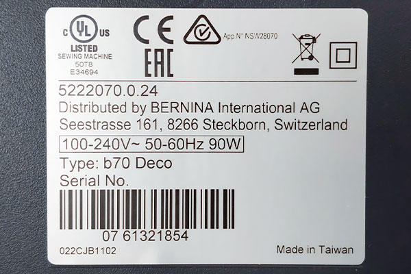 Bernina Bernette B70 Deco