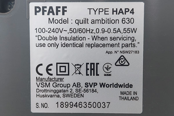 Pfaff Quilt Ambition 630