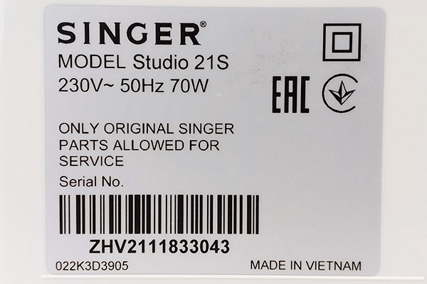 Singer Studio 21S